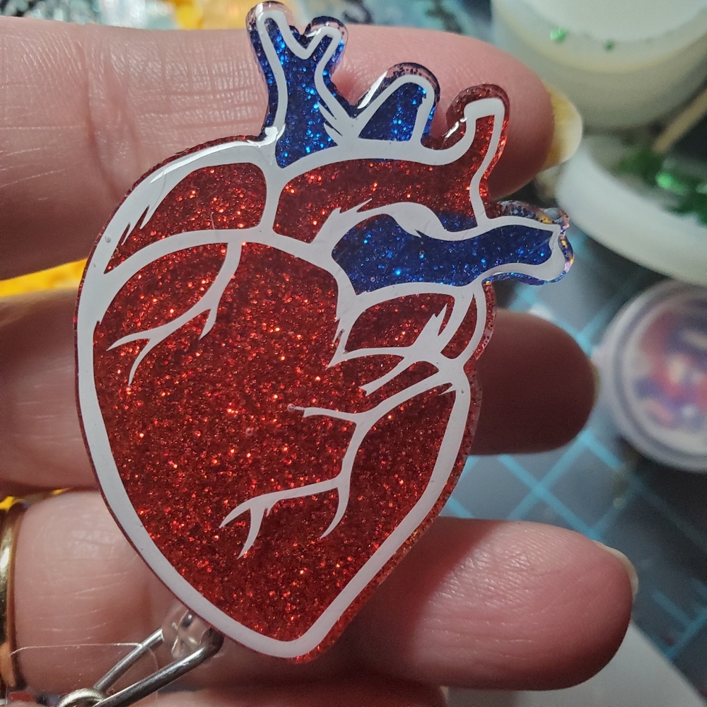 Heart badge reel nurse cardiology